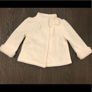 Gymboree Toddler Girl White Plush Jacket